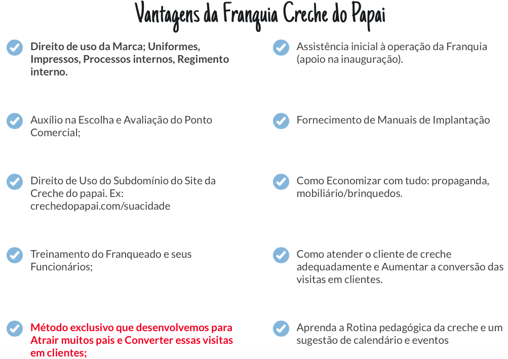 Franquia Creche do Papai